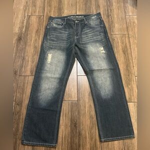 Indigo People Blue Jeans Slim Straight Size W 36 - L30